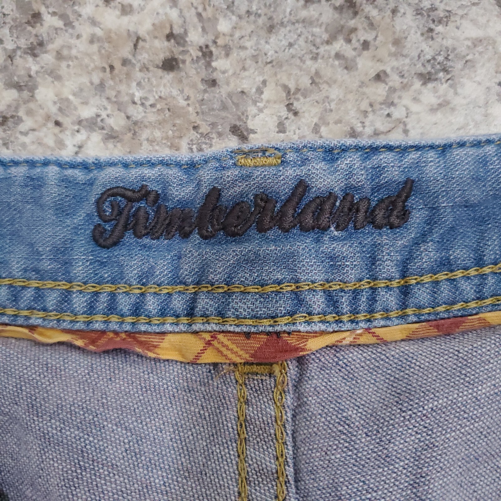 Timberland Cutoff Shorts Womens Waist 31 Denim Blue Jean Hot Pants Distressed