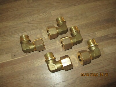 5x Parker EO WE20SRMS Male stud elbow 24° cone end Male BSPP thread 3/4'' NEU