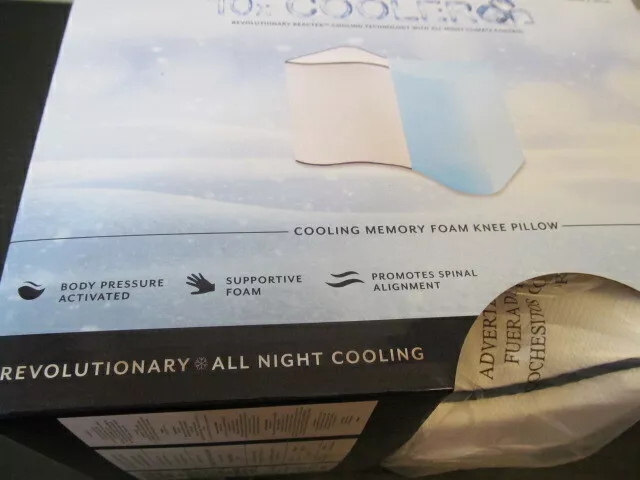 Memory Foam Cooling Knee Pillow Therapedic Polar Nights 10X Cooler,Fast  Shipping