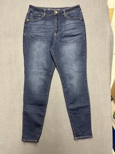 No Boundaries Jeans Juniors Size 13 Blue Skinny Sculpting Crop High Rise Pants