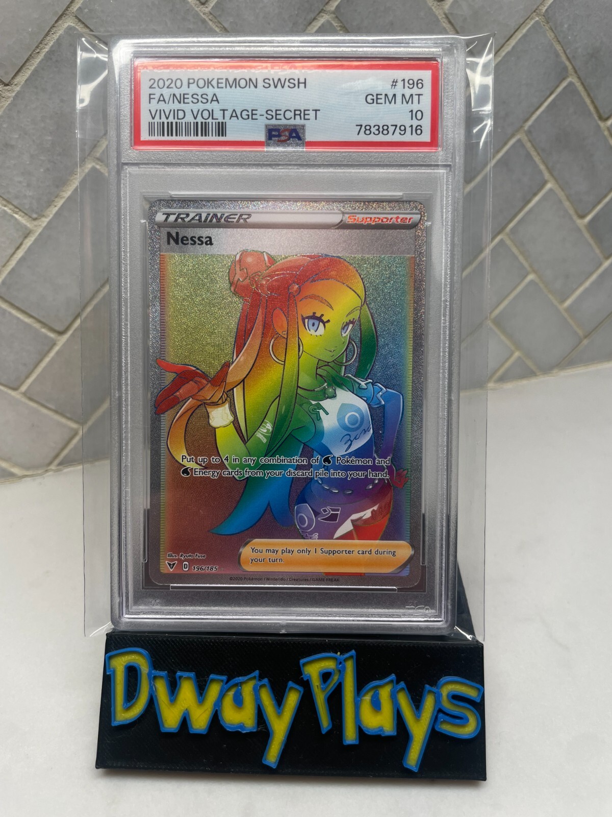 2020 Pokémon Vivid Voltage Rainbow Rare Full Art Nessa PSA 10 eBay