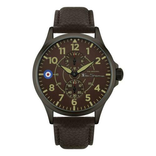 Orologio Uomo Ben Sherman WBS113BB, Al Quarzo, Cassa In Acciaio Nero, Cinturino In Cuoio Nero, Impermeabile 5ATM