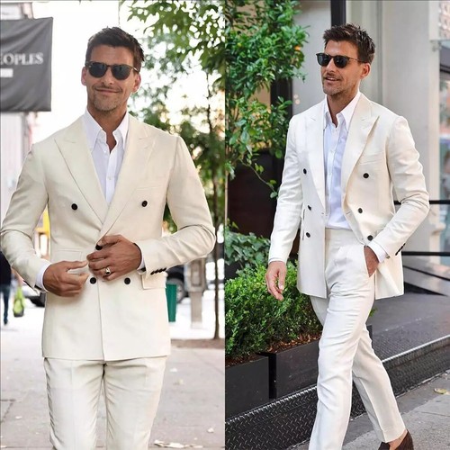 Men's  Peak Lapel Eggplant Two Button Men's Fancy Prom Outfit ~ Wedding Blaze