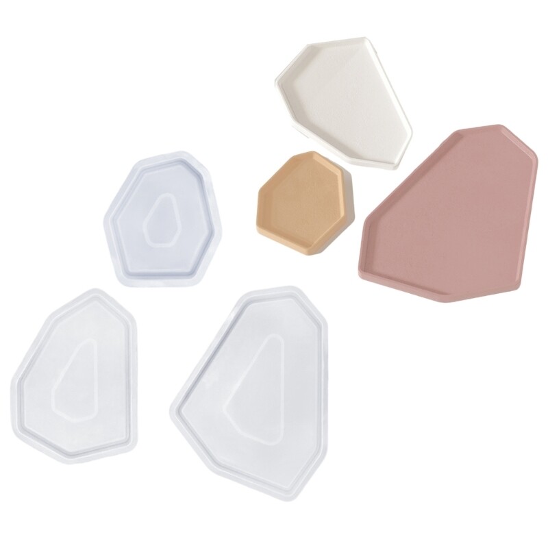 Sturdy Silicone Molds for Elegant Geometric Resin Trays Portable and Durable