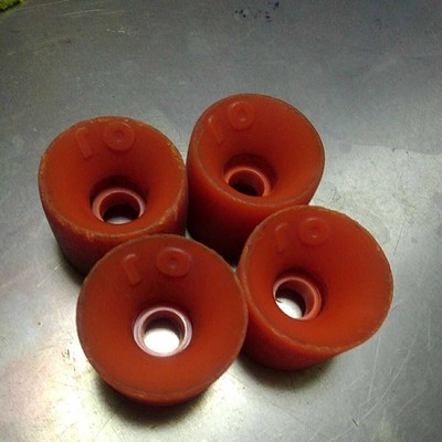 OJ HOT JUICE Skateboard Wheels 78a side set Early model rare USED 