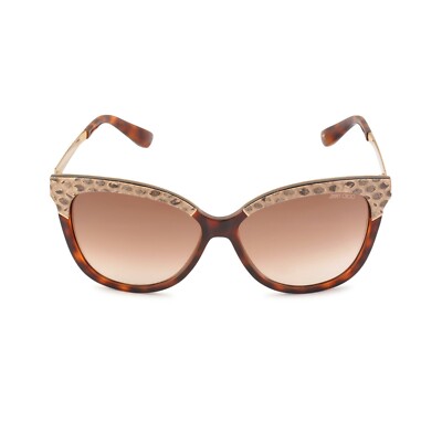 JIMMY CHOO INES/S INES AXX Dark Havana Cat Eye Sunglasses 58 