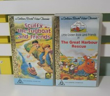 LITTLE GOLDEN BOOKS VHS THE GREAT HARBOUR RESCUE SCRUFFY THE TUGBOAT