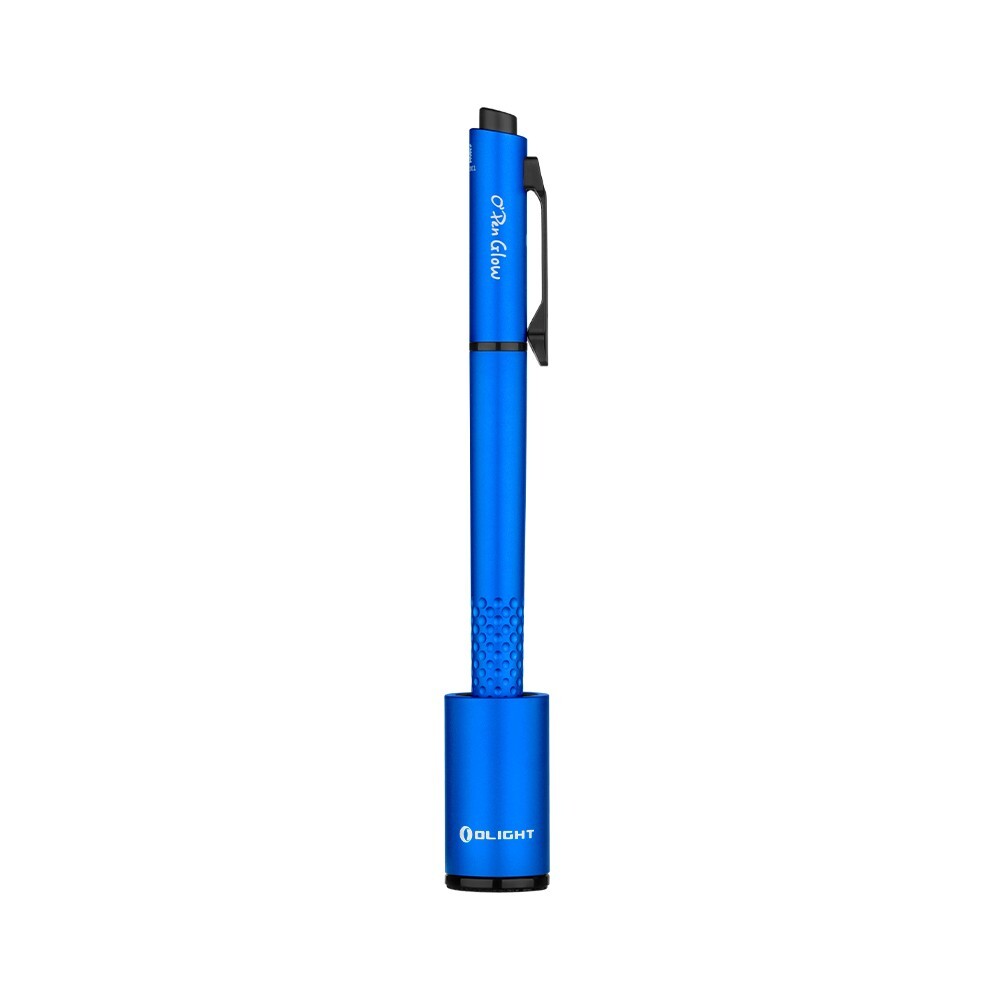 Olight Open Glow Blue Rechargeable Penlight, LED/Green Laser, 120