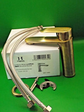 BOXED NEW HIGHLIFE RONA MONO BASIN MIXERTAP  BRUSHED NICKEL BRASS/GOLD  COLOUR