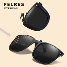 TR90 Foldable Flip Up Clip On Polarized Sunglasses For Men Women Outdoor Glasses