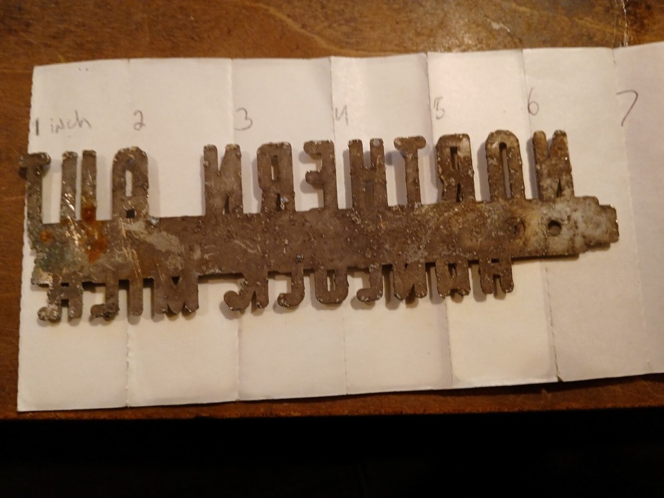 Vintage Metal Northern Auto Hancock Michigan. Automobile dealer emblem