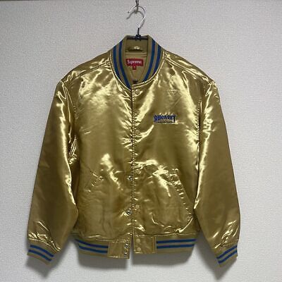 Supreme / Thrasher Satin Varsity Jacket Gold | eBay Supreme / Thrasher Satin Varsity Jacket Gold | eBay