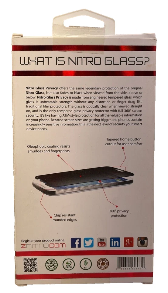 ZNitro Tempered Glass Screen Protector for Samsung Galaxy S5 - Privacy - Image 3 of 4