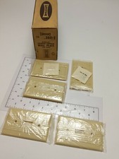 Lot Of 5 Vintage Leviton Bakelite Ribbed Toggle Switch Plates 3901-i Nos