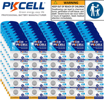200x CR1632 Batteries 3V LM1632 BR1632 ECR1632 CR1632 Coin Cell Battery