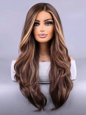 Light Brown Wave Wig, Extra Long Brown Wig, Brown Wig