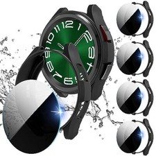 4 4 Pack for Samsung Galaxy Watch 6 Classic 47mm Case, Privacy Screen Protector