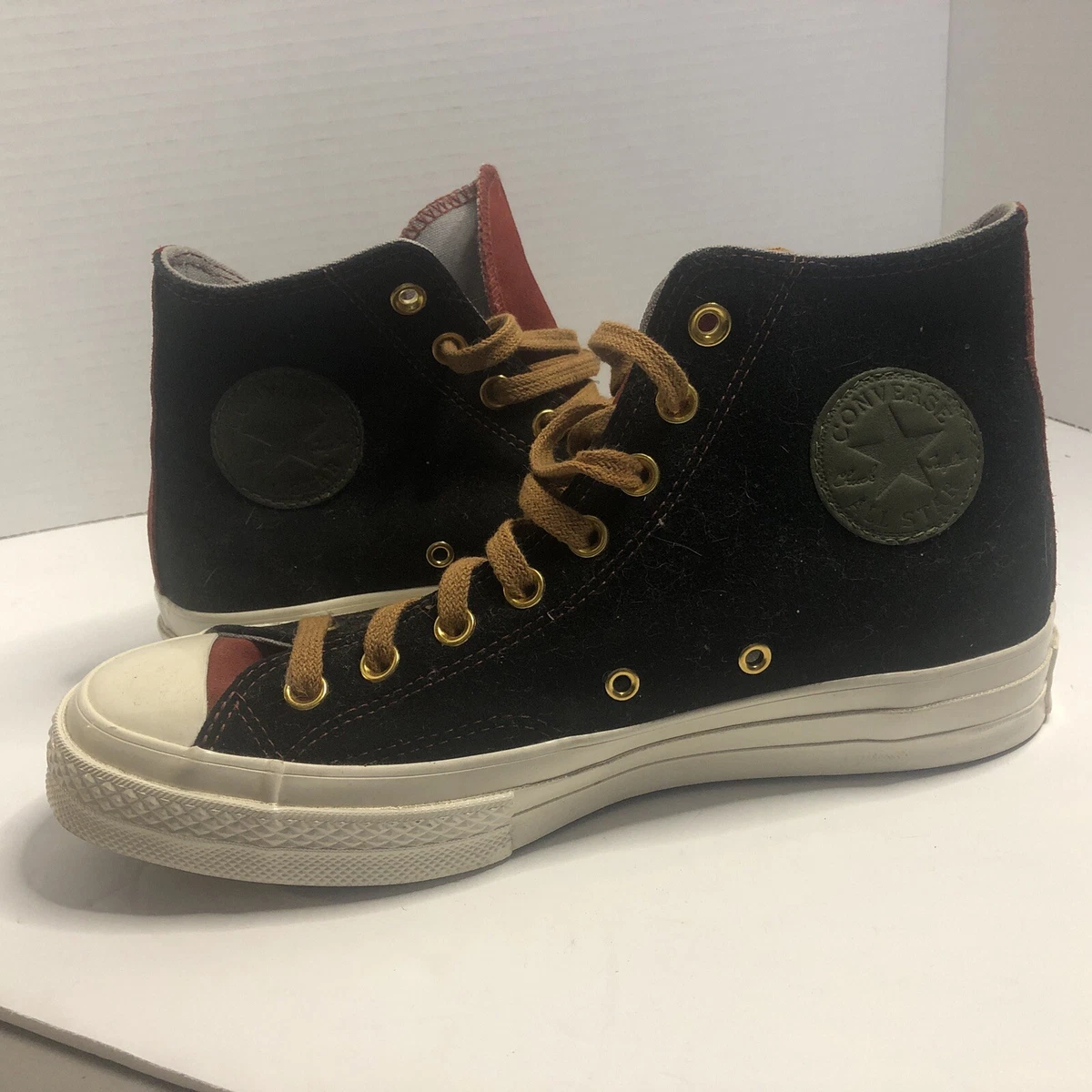 Black and rose outlet gold converse high tops
