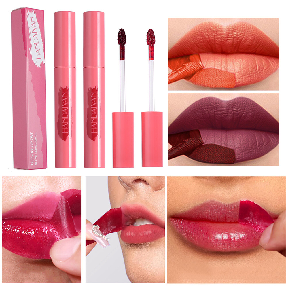 Women Tear Off Lip Glaze Finish With Base Color Tinted Lip Peel-off Lipstick