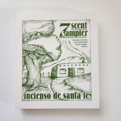 7 Scent Sampler Incense De Santa Fe Inc. Mixed Scent Brick Pack With Holder
