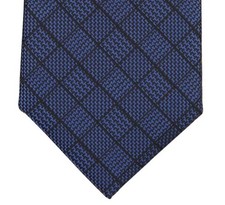 Alfani Mens Lowell Grid Navy Slim Tie Necktie 2 3/4" 55 1AFC23-3011