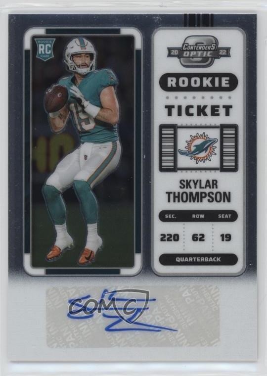 2022 Panini Contenders Optic Rookie Ticket Auto Skylar Thompson #196 Auto z7d
