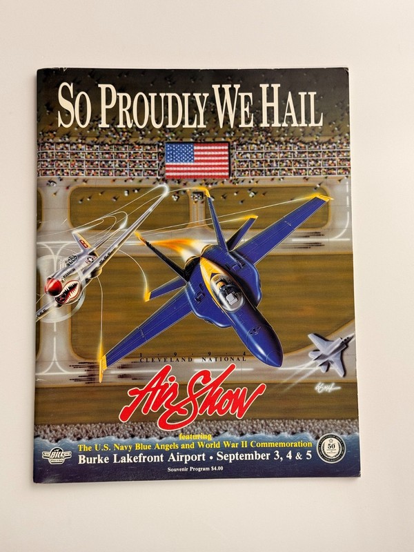 Vintage 1994 Cleveland Ohio National Air Show Souvenir Program Burke Lakefront