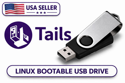 Tails Linux LATEST Bootable USB Drive 64 Bit Live System Tor Browser Privacy OS