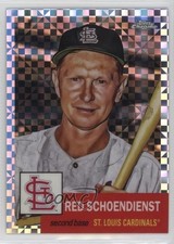 2022 Topps Chrome Platinum Anniversary X-Fractor Red Schoendienst #428 HOF 12sd