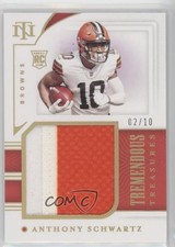 2021 National Treasures Tremendous Rookies Holo Gold 2/10 Anthony Schwartz 0eo6