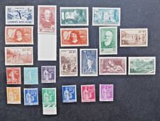 Timbre France lot de  22,  1937 à 1939  entre 334 et 371 neuf **  C: 102 €