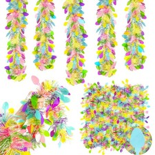 75 Foot Easter Eggs Garland Colorful Pink Purple Blue Green Yellow Decor New