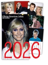 OLIVIA NEWTON JOHN,physical,12 MONTH 2026 PHOTO CALENDAR,SIZE 8 1/2in X 14in