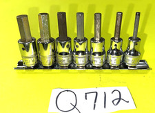 SNAP-ON TOOLS 7 PIECE 3/8 DRIVE METRIC HEX BIT SOCKET DRIVER SET 4MM TO 10MM