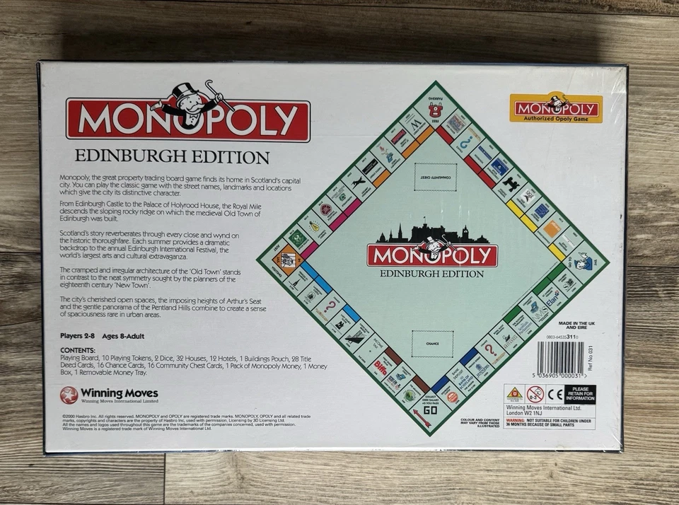 RARO! Monopoly Edición Edimburgo 2000 - Movimientos ganadores 🌟 ¡NUEVO 🆕 SELLADO!! Foto 3 de 4
