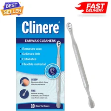 Clinere Ear Cleaners, Gentle Ear Cleaning and Ear Wax Removal Tool - 10 Counts