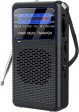 3 Band Pocket Radio, Portable AM FM SW Battery Operated Radio with Shortwave