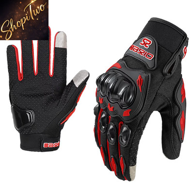 Summer Breathable Full Finger Motorcycle Gloves Non Slip Wear - Best