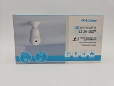 LAVIEW 4MP Bulb Security Camera 2.4GHz, 360 2K Security Camera WHITE