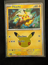 Pikachu Holo 041/128 McDonald's 2023 Carta Pokemon TCG, Inglese