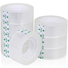 8 Rolls Easy Tear Transparent Tape Refills - Gift Wrapping Tape for Dispenser...