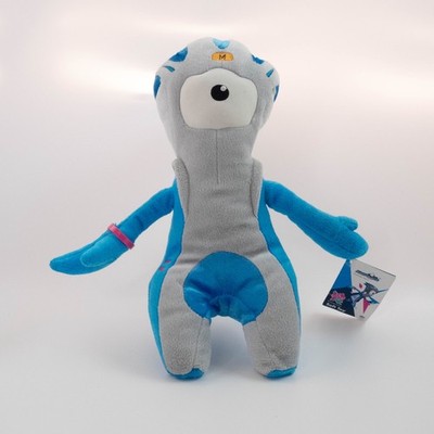 London 2012 Paralympics Mandeville 12'' Plush Mascot Blue Olympic Toy with Tag