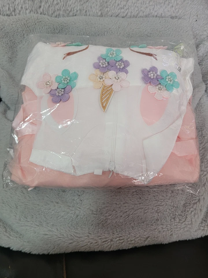 Niños Niñas Vestido Unicornio Flor Tutú Tul Fiesta Boda Dama de honor Baile de graduación Regalos Foto 4 de 4