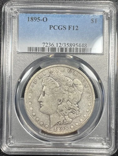 1895-O Morgan Silver Dollar $1 PCGS F12 Fine Key Date