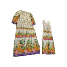 Vintage 1970s Sears womens S long nightgown nightie pegnoir set robe RARE Floral