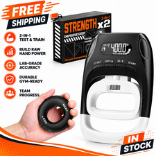 Grip Strength Tester 400LB Hand Dynamometer LCD Digital Trainer 19 User Memory