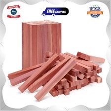 50 Pcs Aromatic Red Cedar Blocks for Clothes Storage Closet and Drawer Freshener