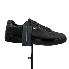 Tommy Hilfiger Para Hombre Rezz Informal Moda Tenis Talla 10 Negro Estilo Clásico
