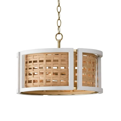 Capital Lola 16" Wide White and Woven Rattan Ceiling Light - Picture 2 of 8