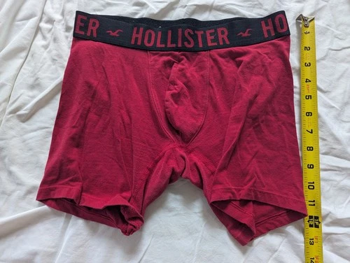 Hollister Red Boxer Briefs S small boys men sports skate shorts underwear cute